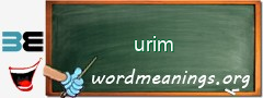 WordMeaning blackboard for urim
